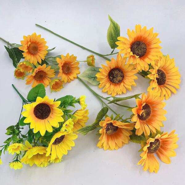 Simulated sunflower 7-fork sunflower wedding home decoration props…