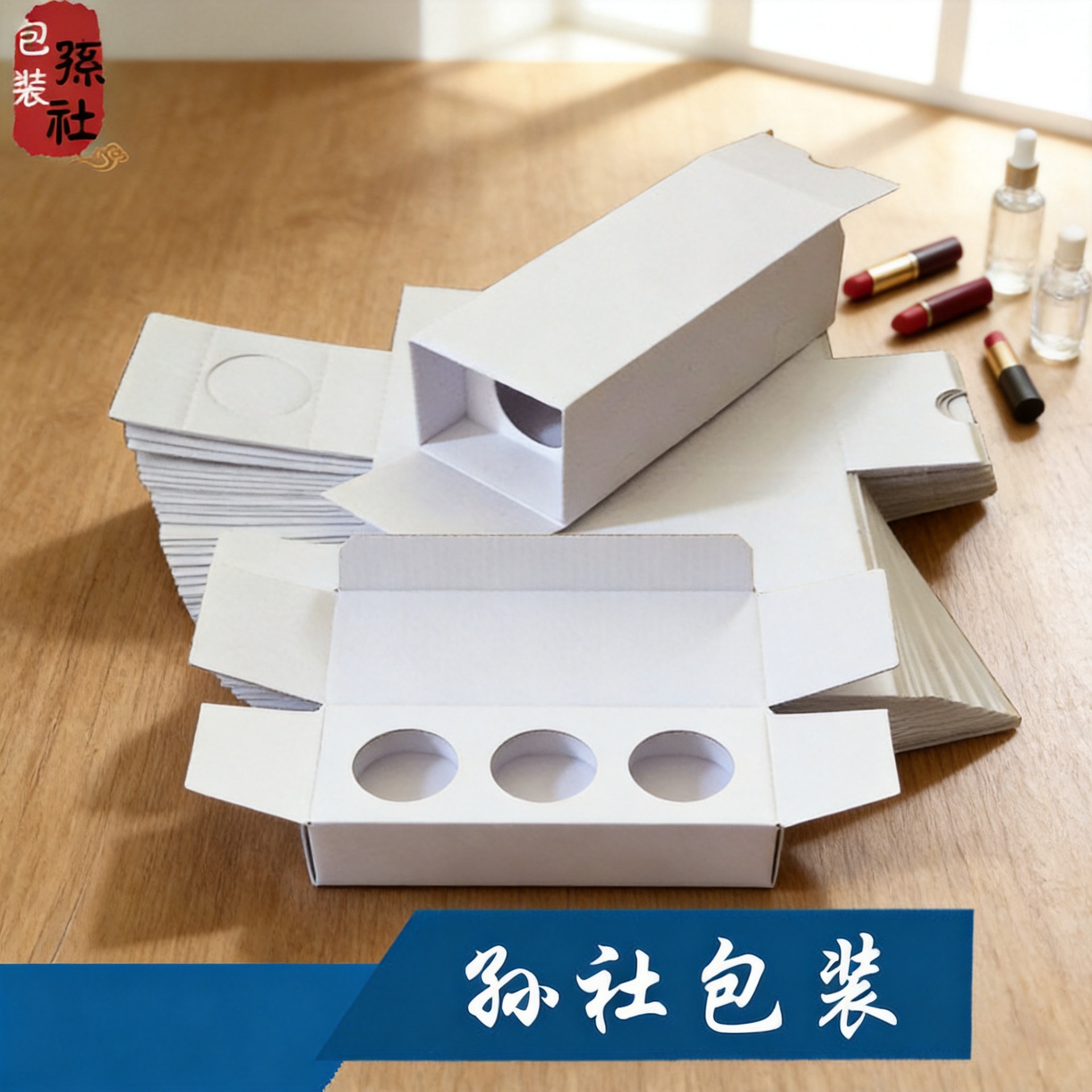高品质白色黑色瓦双胶牛皮瓦楞纸内衬白坑纸外盒内撑可模切