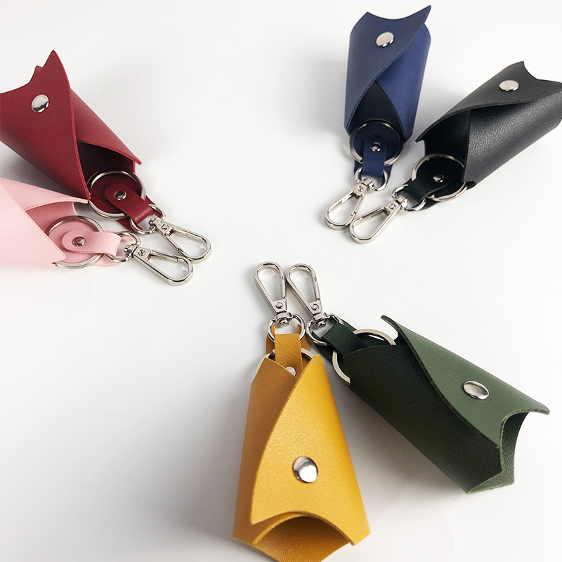 En stock pu cuero windbreaker forma multifuncional hecho a mano llave del coche caso multicolor DIY colgante llavero al por mayor