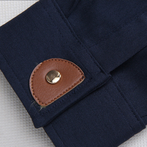 Spring and Autumn Korean Version Youth Trend Solid Color Slim Fit Long Sleeve Fashion Stand Collar Casual Shirt for Men