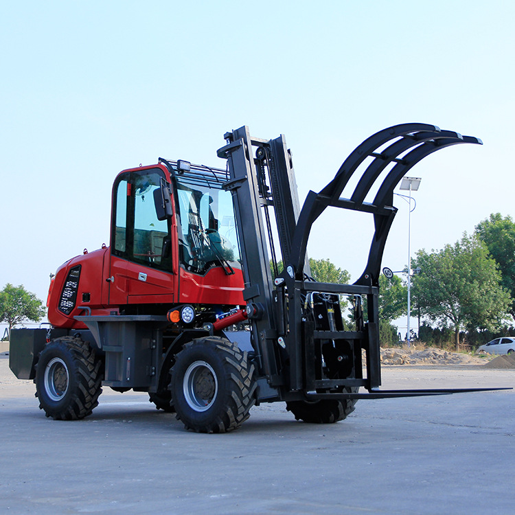 中拓3吨大型越野叉车设备一体式搬运车内燃式柴油四驱越野叉车批