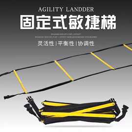 固定式敏捷梯 跳格梯 绳梯 软梯速度梯 跆拳道健身步伐训练灵敏梯