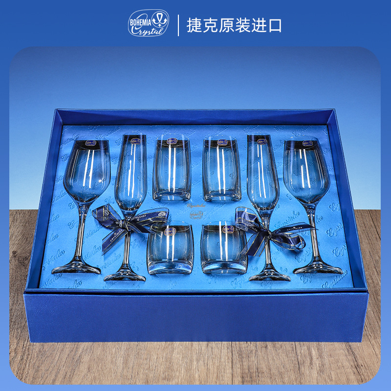 Regalos prácticos para clientes de cristal de vino rojo de importación checa caja de regalo set de copa de vino de alta calidad regalos de negocios personalizados image 11