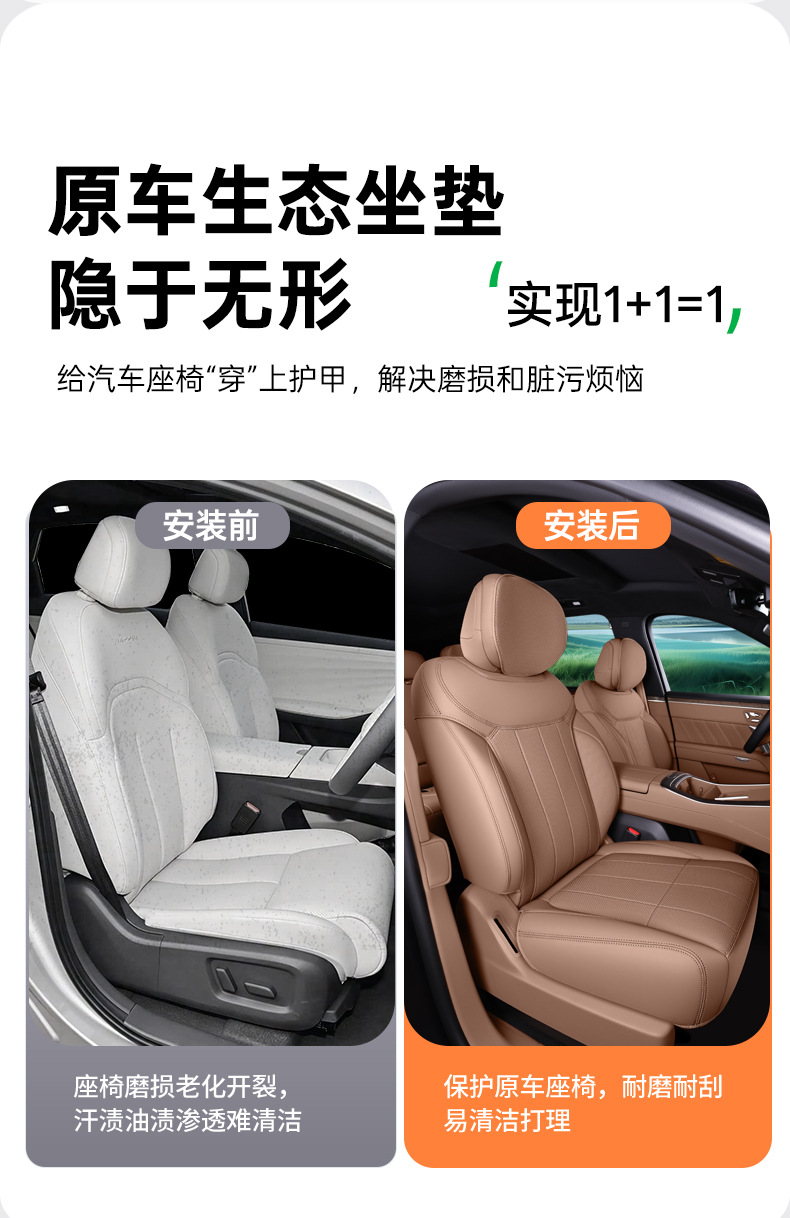 Suitable for LeDao L80 full-cover seat cushion, universal for all seasons, slim waist seat cover, car interior accessories