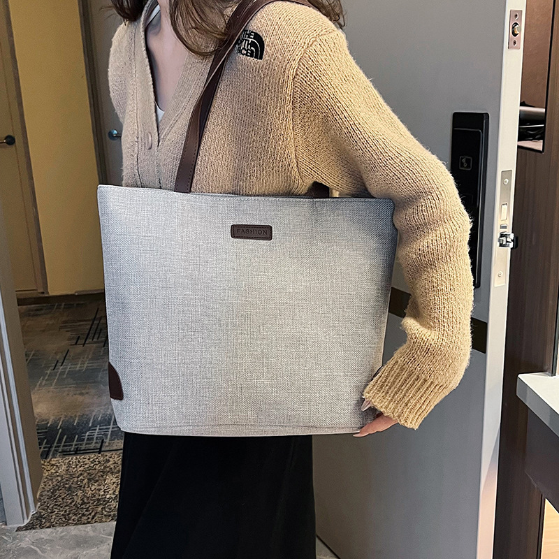 Nuevo bolso de moda de mujer, bolso de algodón y lino, bolso de hombro retro de gran capacidad, bolso de mano casual universal