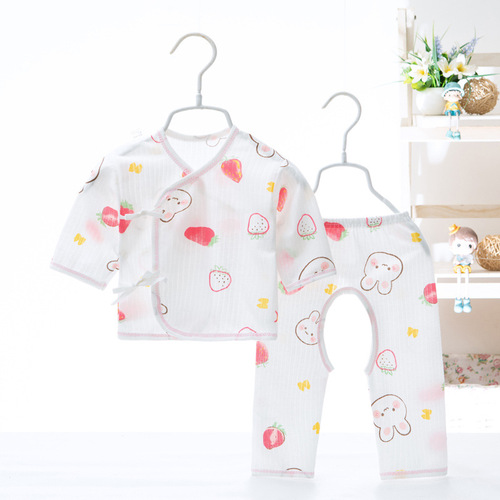 新生儿内衣纯棉四季款简约套装婴儿衣服分体二件套装男女宝宝童装