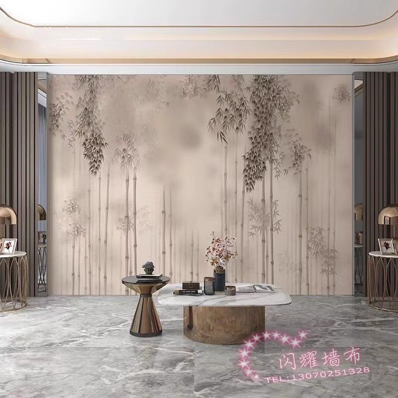 轻奢风潮牌麻将馆主题背景墙布网红服装店墙纸奢侈品棋牌装饰壁纸|undefined