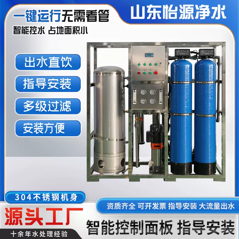 工业ro反渗透净水设备商用大型反渗透纯水机器ro去离子直饮水设备