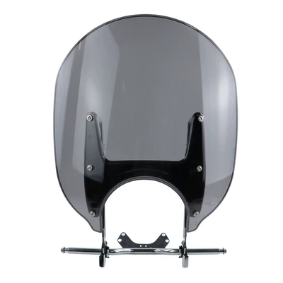 Windshield Modified Windshield Left — Motorcycle front windshield - gray-black-front-windshield-bracket