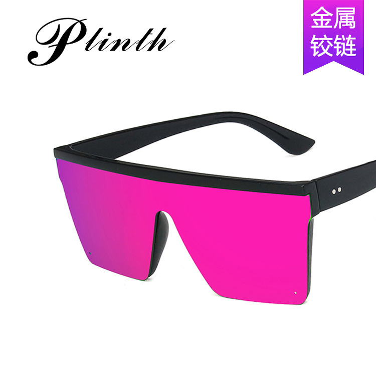 Cross-border European and American trend square large frame one-piece sunglasses 2020 new personalized sunglasses women's street shooting driving glasses Cross-border European and American trend square large frame one-piece sunglasses 2020 new personalized sunglasses women's street shooting driving glasses