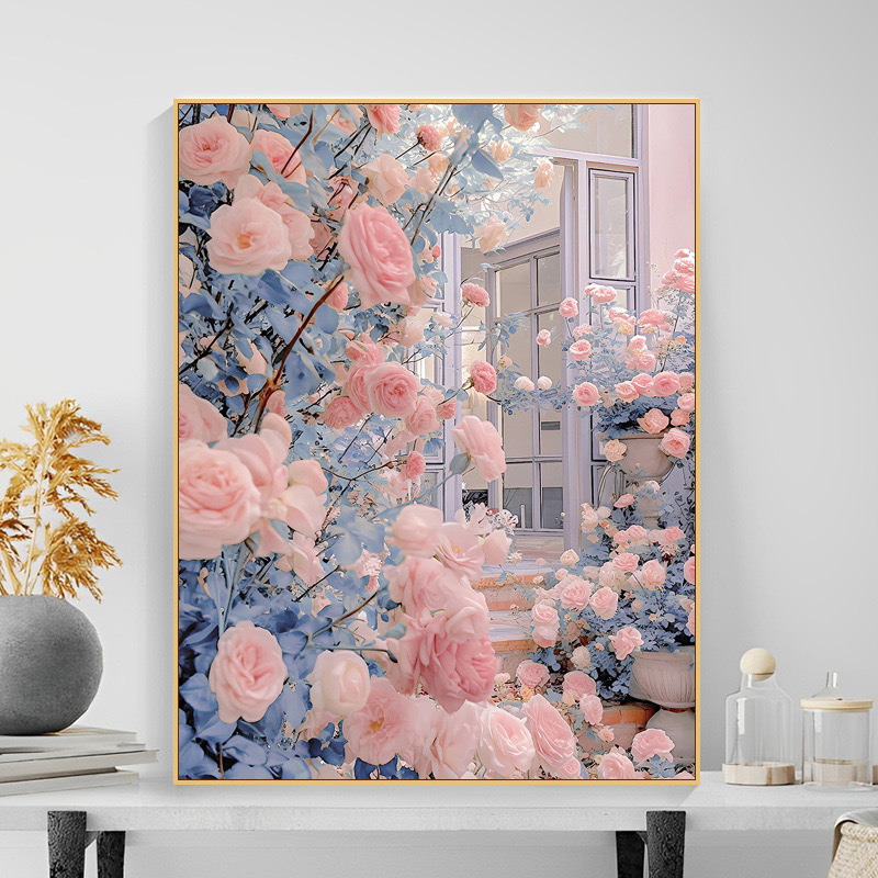 Fábrica directa de un agente DiDi pintura al óleo digital camélia flor de acrílico curar simple pintura al óleo decorativa