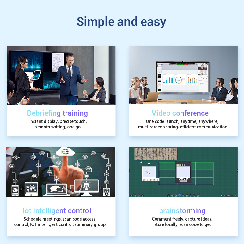 Cloud smart teaching all-in-one machine touch screen video conferencing machine kindergarten multimedia large screen