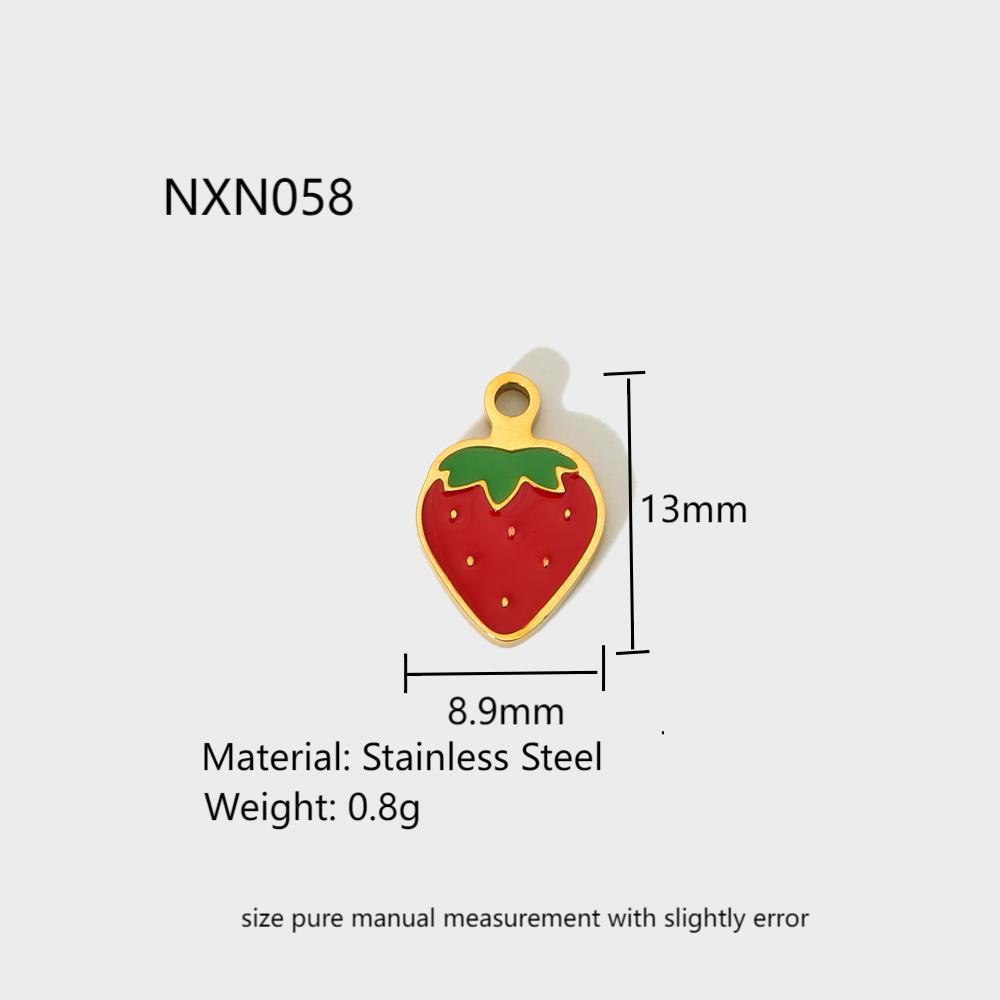 2g Weight 0.03µm-0.05µm Gold Plating Thickness PVD Coated Gold Plating Process Pendant Jewelry Making Type 18K Real Gold Plated Plating Material 1 Piece Quantity 304 Stainless Steel Material Cherry, Fruit, Strawberry, Banana Pattern Cute Style Enamel Craft 1 Piece 304 Stainless Steel Cherry Fruit Strawberry Polished Pendant DIY Ornament Accessories 8