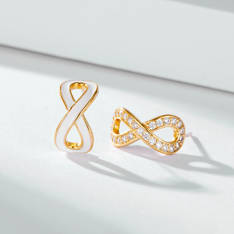 Pendientes cruzados de gota de aceite de estilo francés pendientes de plata esterlina 925 de alto grado de lujo ligero diseño de nicho de oro amarillo pendientes de 8 palabras pendientes para mujeres