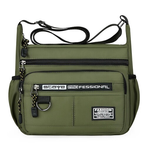 Men's New Large Capacity Shoulder Crossbody Bag Multilayer Business Commute Backpack for Street Business Money Purse Lightweight