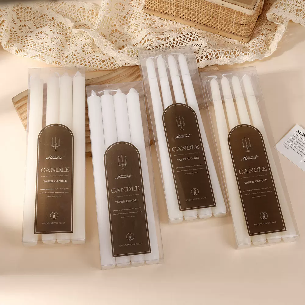 30厘米欧式经典长杆蜡烛批发家用停电应急无烟无味锥杆蜡烛跨境