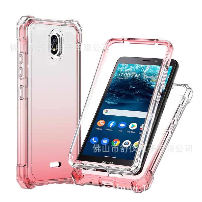Suitable for Tmobile Revvl 6 Pro 5G Gradient Mobile Phone Case Ovation 3 Frame with Film Mobile Phone Case