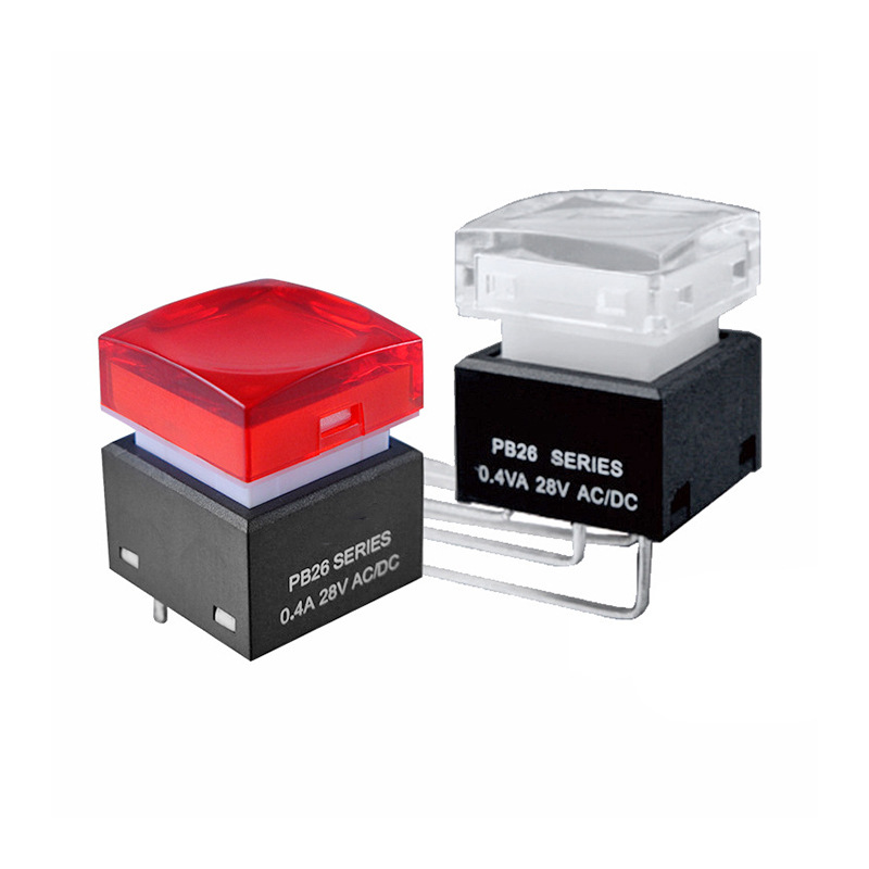 批发音视频信号控制设备水晶帽 15*15 自锁带灯按键、可内置字符