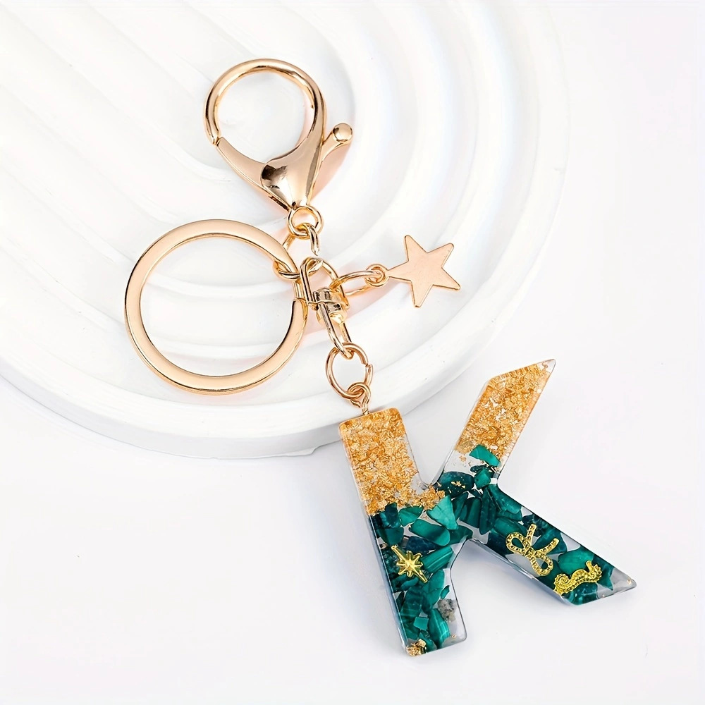 30g Weight Lobster Trigger Clasp Closure Clasp Closure Type Keychain Classification Daily Occasion Resin Material Letter, Star Pattern Women's Gender Marine Style, Sweet Style Marine Style Sweet Letter Star Resin Women's Lobster Trigger Clasp Closure Keychain 7