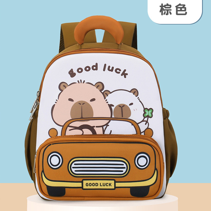 Kapibala Kindergarten Mochila de dibujos animados para niños, mochila para preescolar, transpirable, linda niña, mochila para bebé, luz