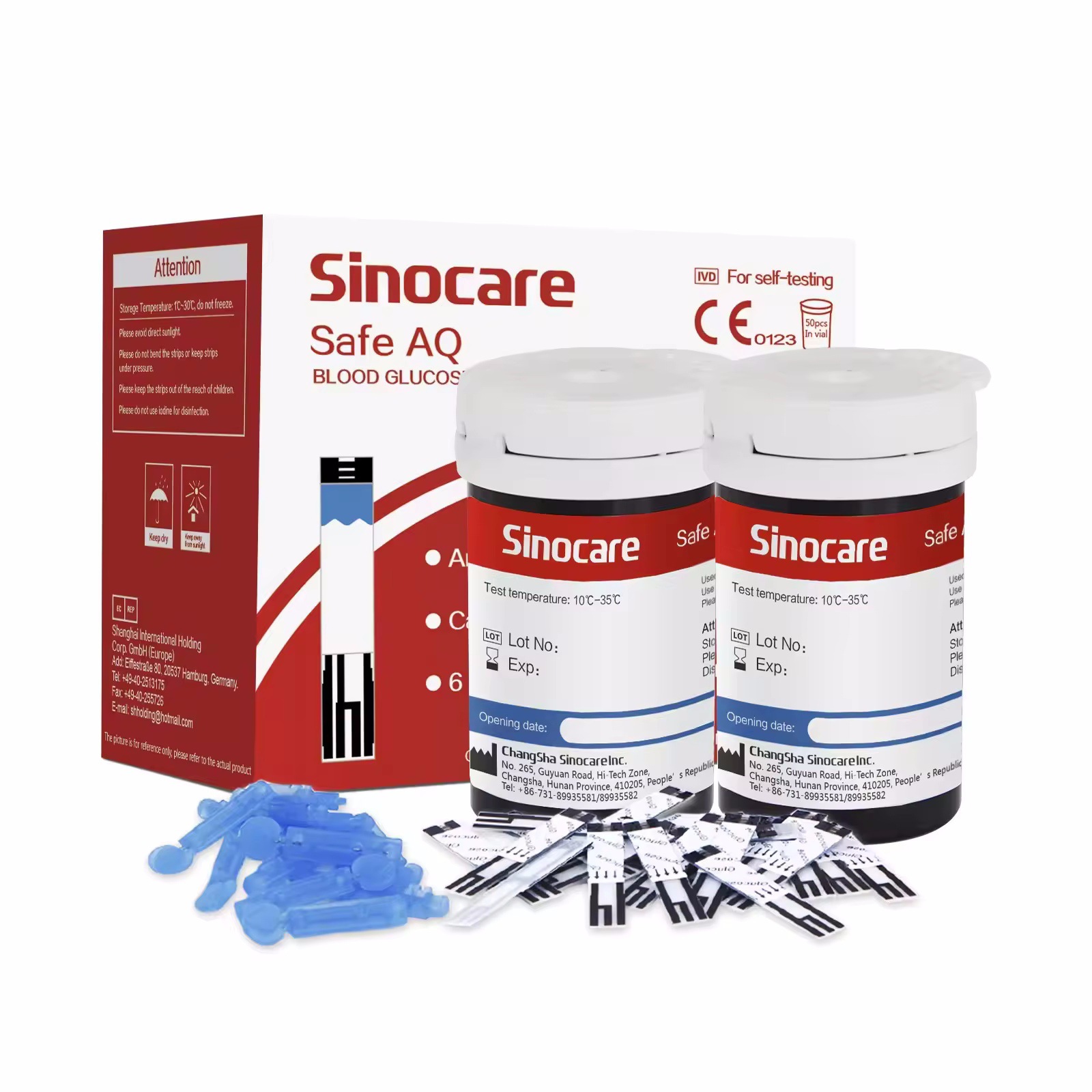 Exportación de comercio exterior sin codificación de glucosa en sangre Safe AQ inteligente detector de glucosa en sangre doméstico de precisión image 4