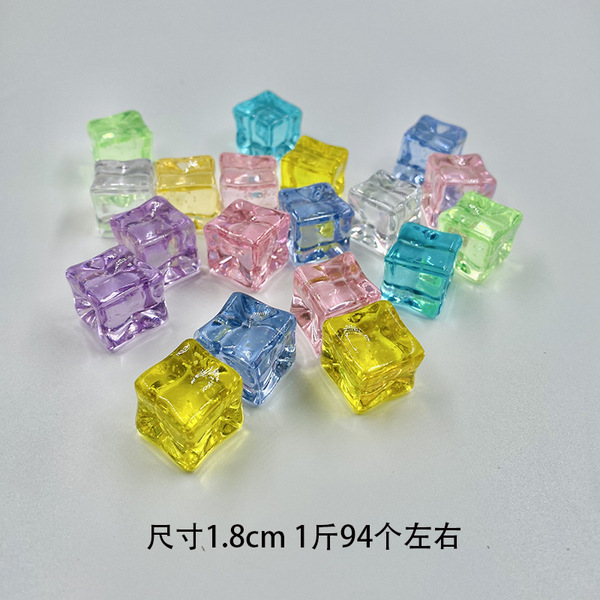 Realistic acrylic transparent ice cubes
