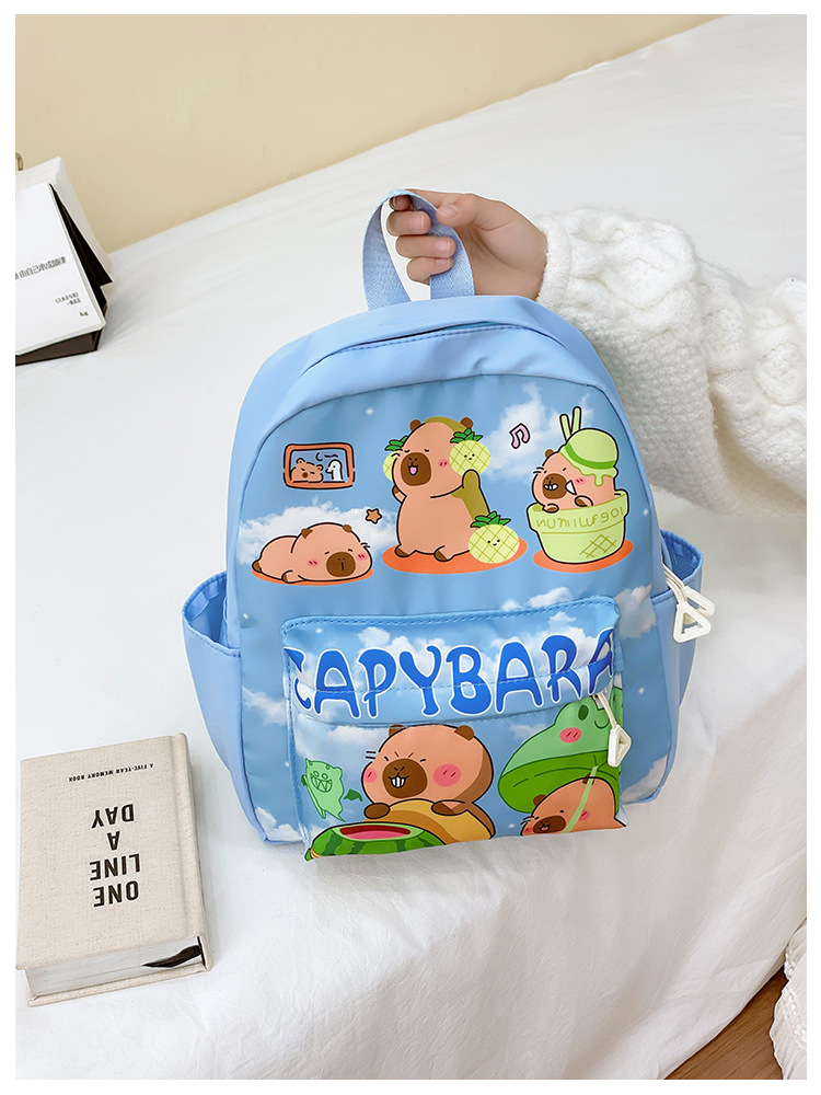 Fashionable kindergarten cute cartoon backpack, Kapibala popular small schoolbag new style, 3-6 years old children's shoulder trend undefined