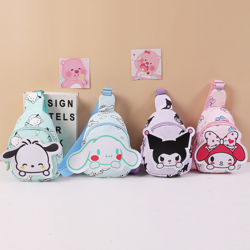 Nuevo viaje de primavera para niños bolsos de cambio bolsos de pecho para niños y niñas bolsos de caricatura princesa encantadora accesorios ligeros bolsos de mochila