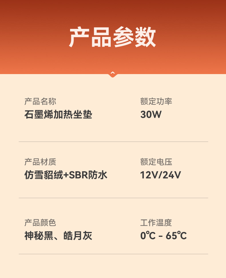 25 Years New Winter Superconducting Graphene Heating Imitation Snow Ferret Velvet Car Seat