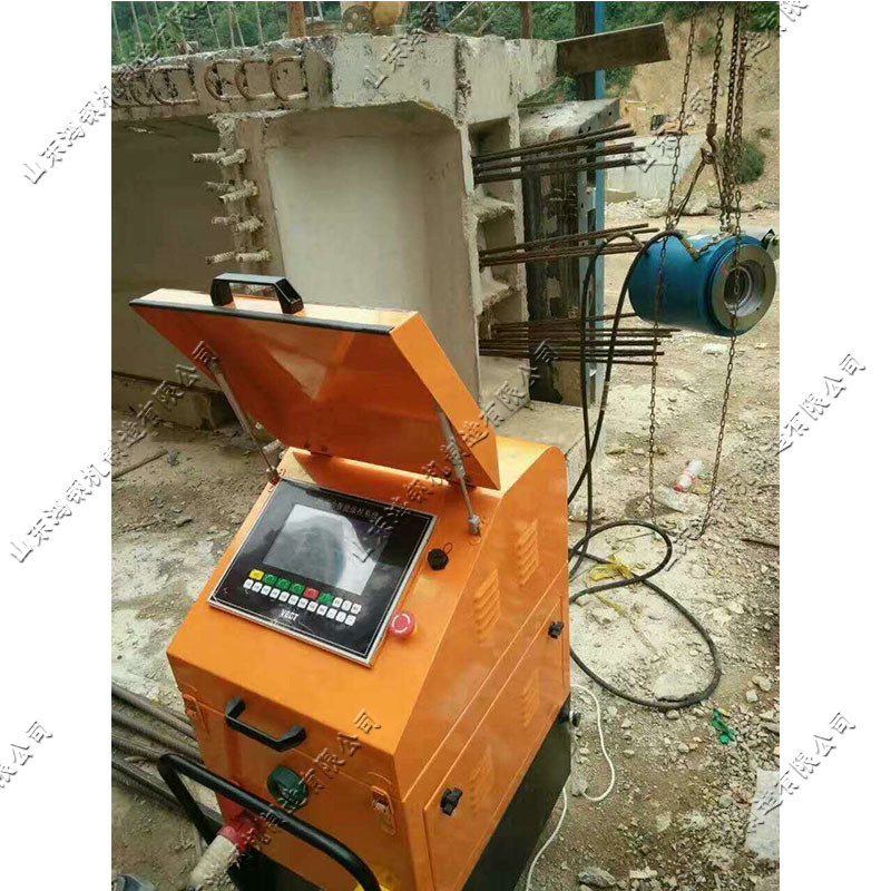 智能一拖二拉张机 桥梁预应力自动张拉机 液压数控钢纹线拉伸机