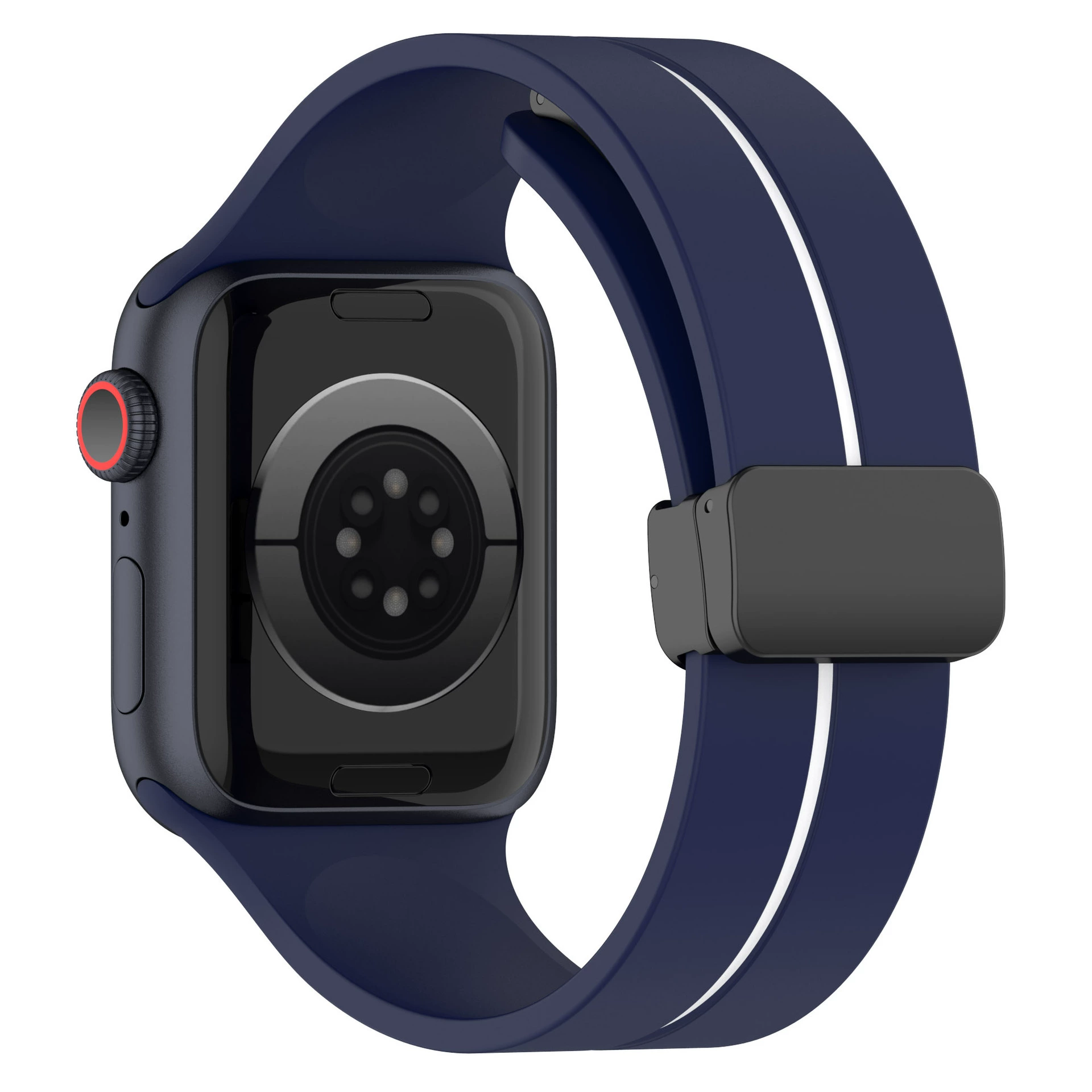 Применение Apple Watch iWatch876SE силиконовый магнитный ремешок Apple Watch однотонный складной браслет