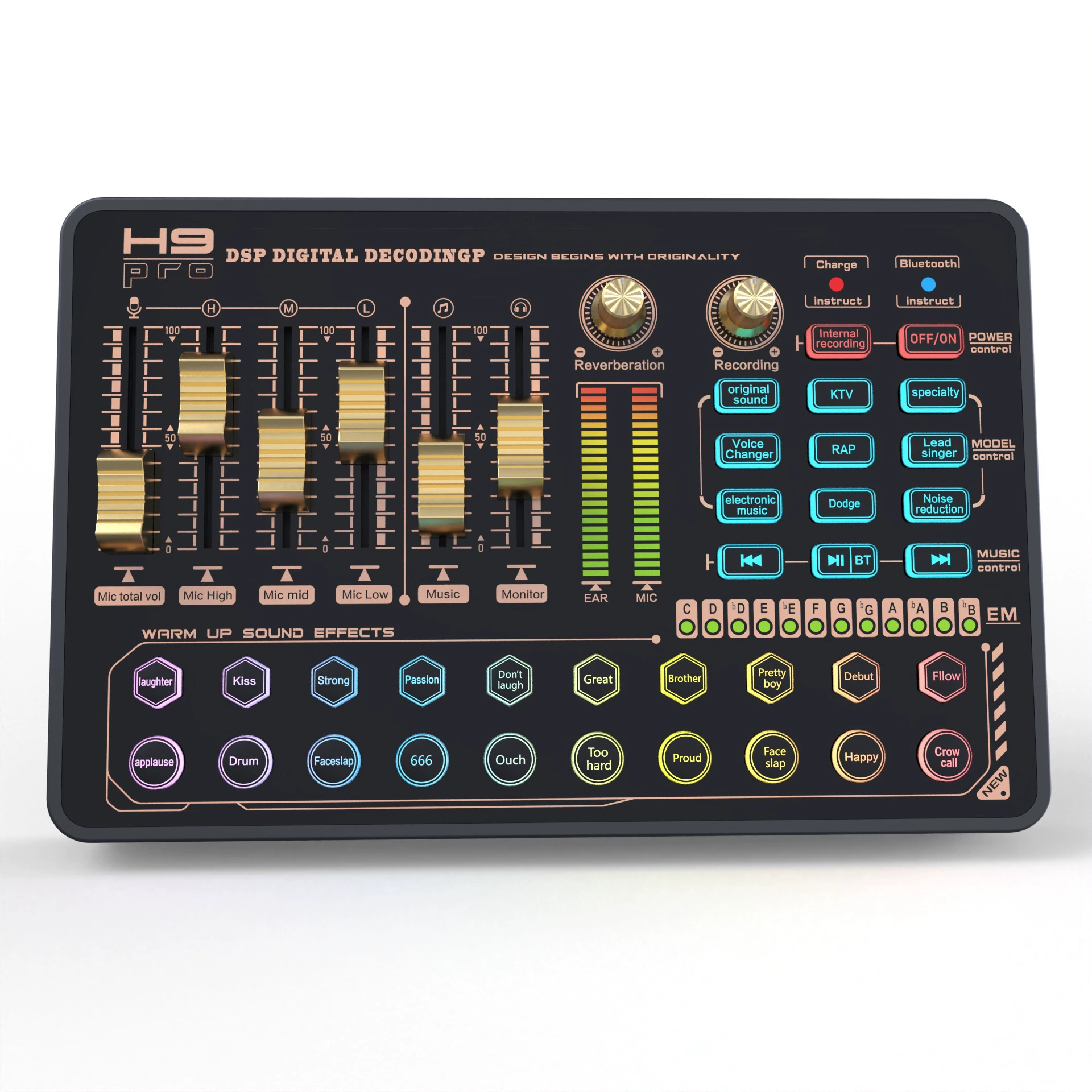 Новый многофункциональный профессиональный мобильный телефон для домашнего рабочего стола звуковая карта в прямом эфире набор H9