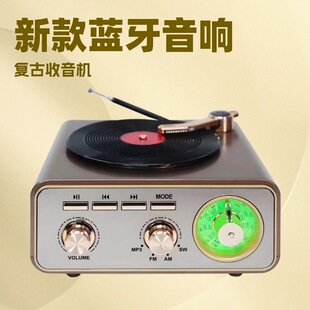 Cross-Border Outdoor Plug-In Card Multi-Function Creative Audio Multi-Band Portable Bluetooth Retro Radio Md-1217Bt