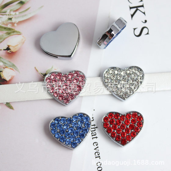 DIY handmade jewelry accessories 8mm color diamond face love beads suitable for wristband key ring jewelry accessories wear belt
