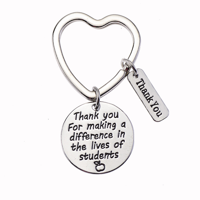 Fashion Stainless Steel Thank You Teachers Keychains display picture 5