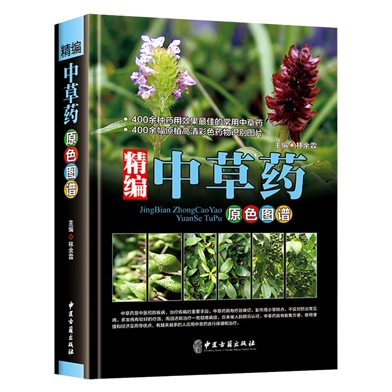 Refined Chinese Herbal Medicine Primary Color Map Medicinal Efficacy Common Therapeutic Herbal Identification Application Primary Color Picture Book