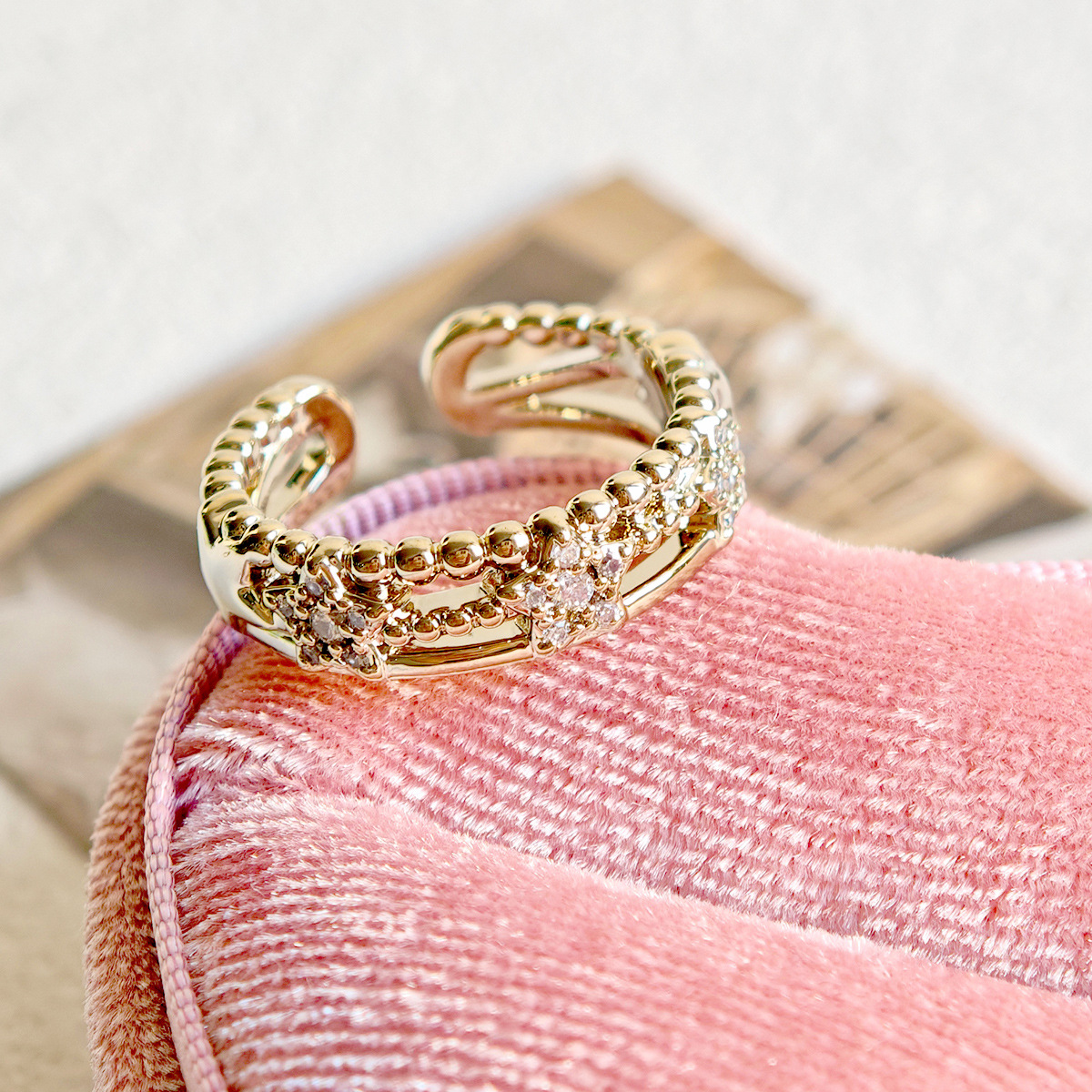 Jz0075 five-pointed star inlaid with zirconium