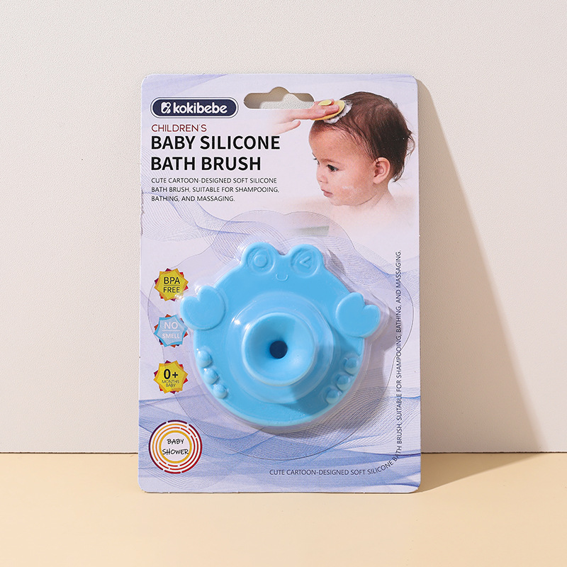 Cepillo de lavado facial de silicona para bebés multiusos Cepillo de champú para bebés Cepillo de baño Cepillo de champú de masaje de baño para niños