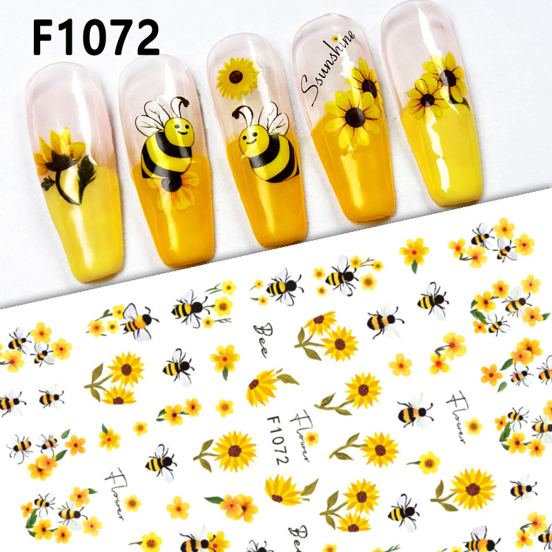 Autumn Thanksgiving Butterfly Leaves Bee Sunflower Mushroom Squirrel Pumpkin Hedgehog Owl Nail Sticker