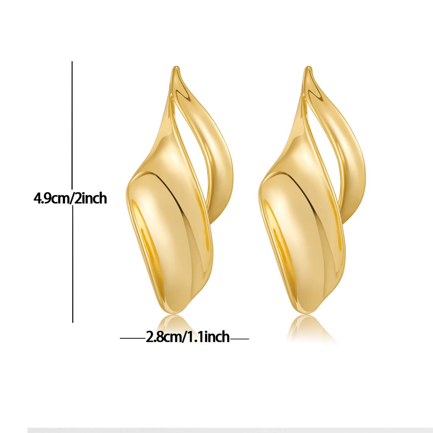 european-and-american-exaggerated-fashion-niche-irregular-design-atmospheric-high-sense-copper-plated-real-gold-womens-creative-gap-ear-jewelry