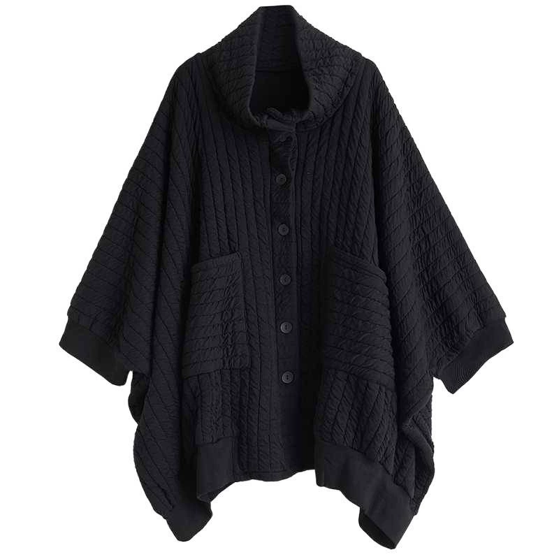 Autumn quilted cotton capacious jacket for leisure, style, plus size, oversize