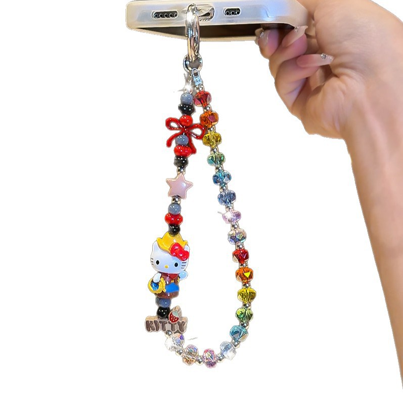 Cadena de Cristal Artificial para Teléfono Móvil y Bolso con Diseño Cartoon KT image 6