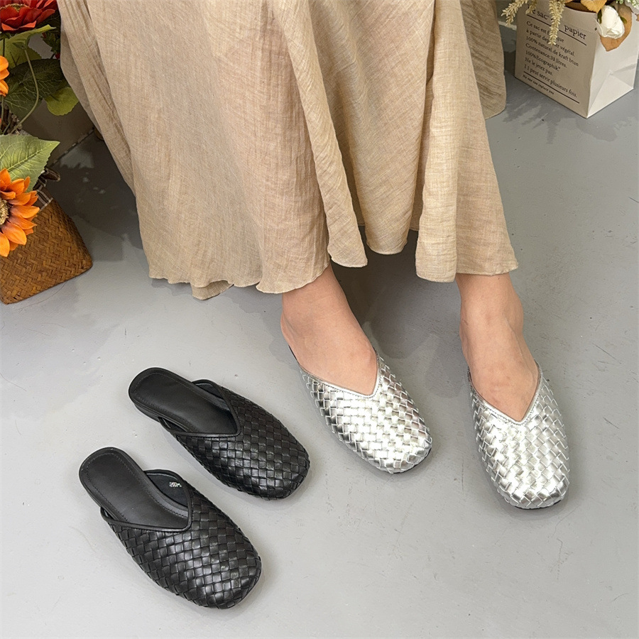 Woven Mary Jane shoes