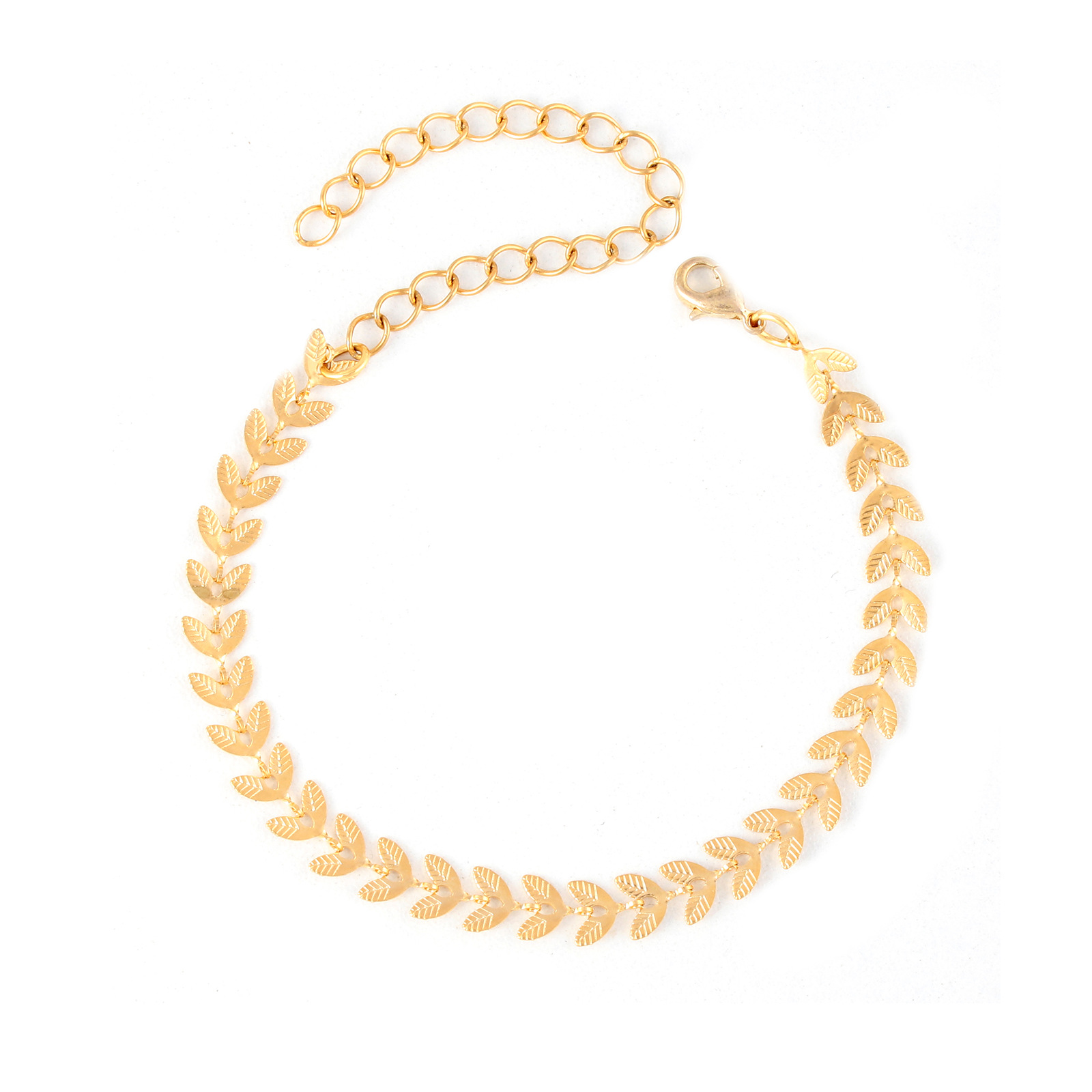 Simple Style Leaf Stainless Steel Bracelets 1 Piece