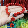 Rosary with round beads, bracelet, birthday charm suitable for men and women for beloved, ethnic accessory, cinnabar, 108 beads, wholesale, ethnic style