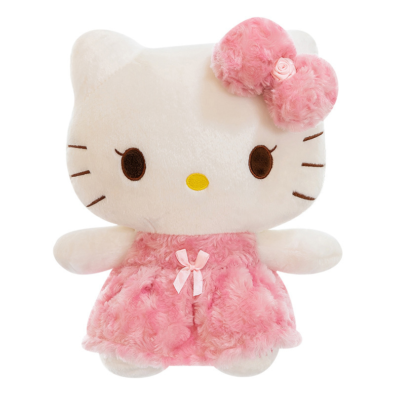 玫瑰hellokitty公仔凯蒂猫玩偶美乐蒂毛绒玩具kt娃娃生日礼物跨境|undefined