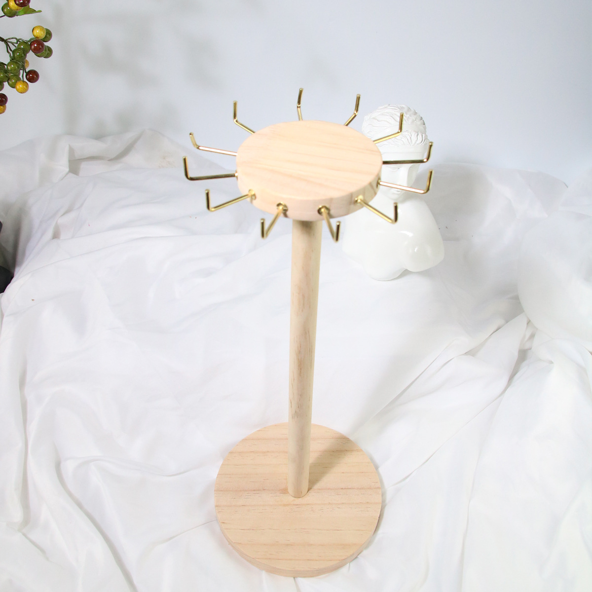 1080g Weight Jewelry Display Classification 1 Piece Quantity Wood Material Solid Color Pattern Simple Style Style 1 Piece Wood Simple Style Solid Color Jewelry Display 6