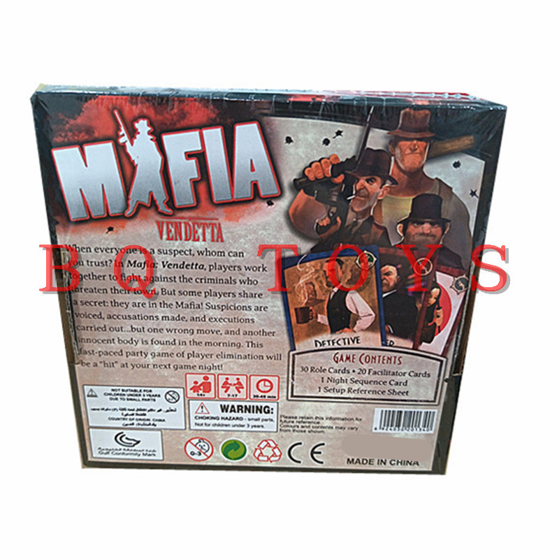 跨境English cards成人儿童角色扮演黑手掌游戏卡片英文MAFIA桌游|undefined