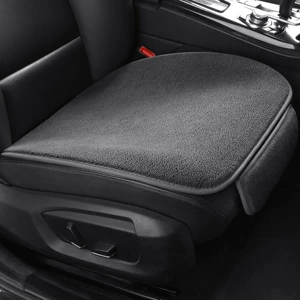 Car Seat Cushion Single Piece, Universal for All Seasons, Without Backrest, Three-Piece Set, Winter Plush Warm Single Rear Seat Cushion