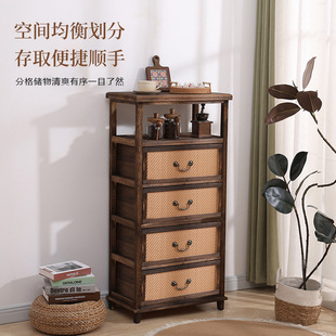 American Style Country Living Room Antique Bucket Cabinet Storage Cabinet Inn Bedroom Old Decorative Cabinet Entrance Vintage Solid Wood Cabinet